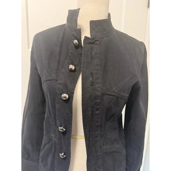 2G y2k Gray Black jacket women medium Laced Up Back - Picture 2 of 6